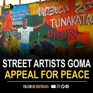 Streets artists in Goma use walls to appeal for peace