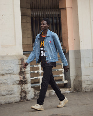 Made in Africa Distressed Denim Jacket - (LIMITED)